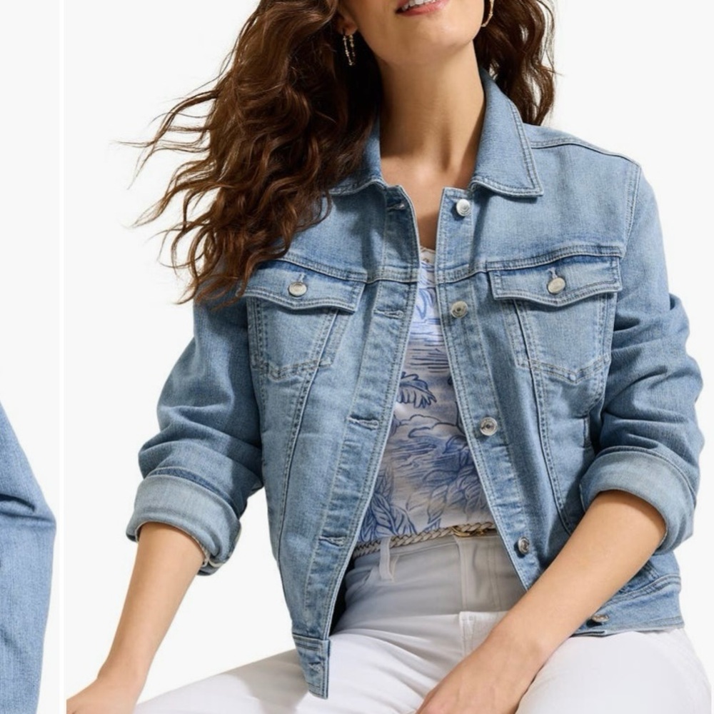 Tommy Bahama Sz L Denim jacket Amalfi Coast Blue New without tags